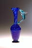 glass blue pitcher
